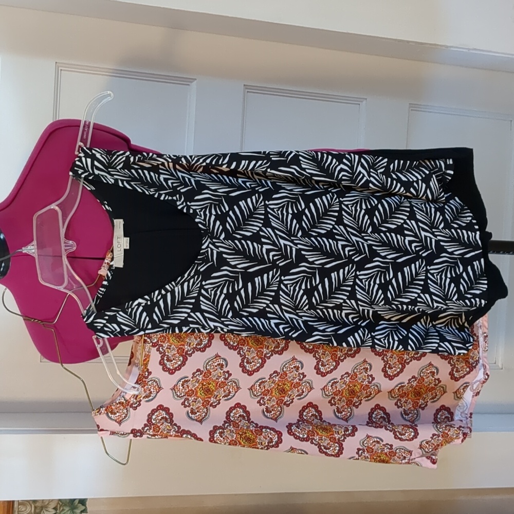 Bundle of Loft Racer Back Mixed Media Tops XSP